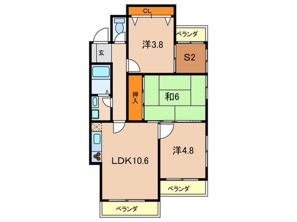 サテライト仁川の物件間取画像